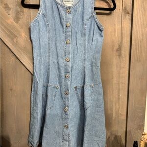 Levi's Denim Blue Button-Front Mini Dress